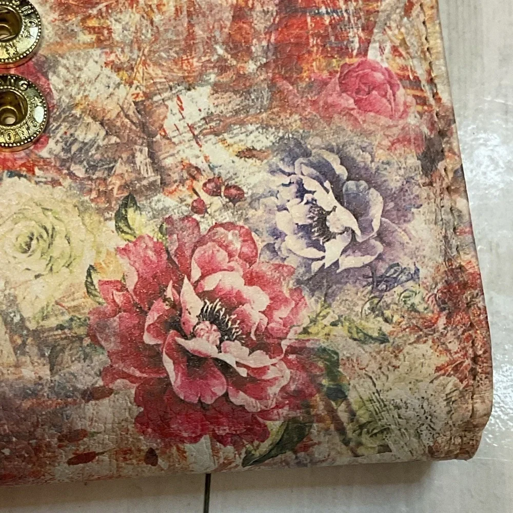 Safe keeper Floral Women's wallet genuine leather clip wallet bag
